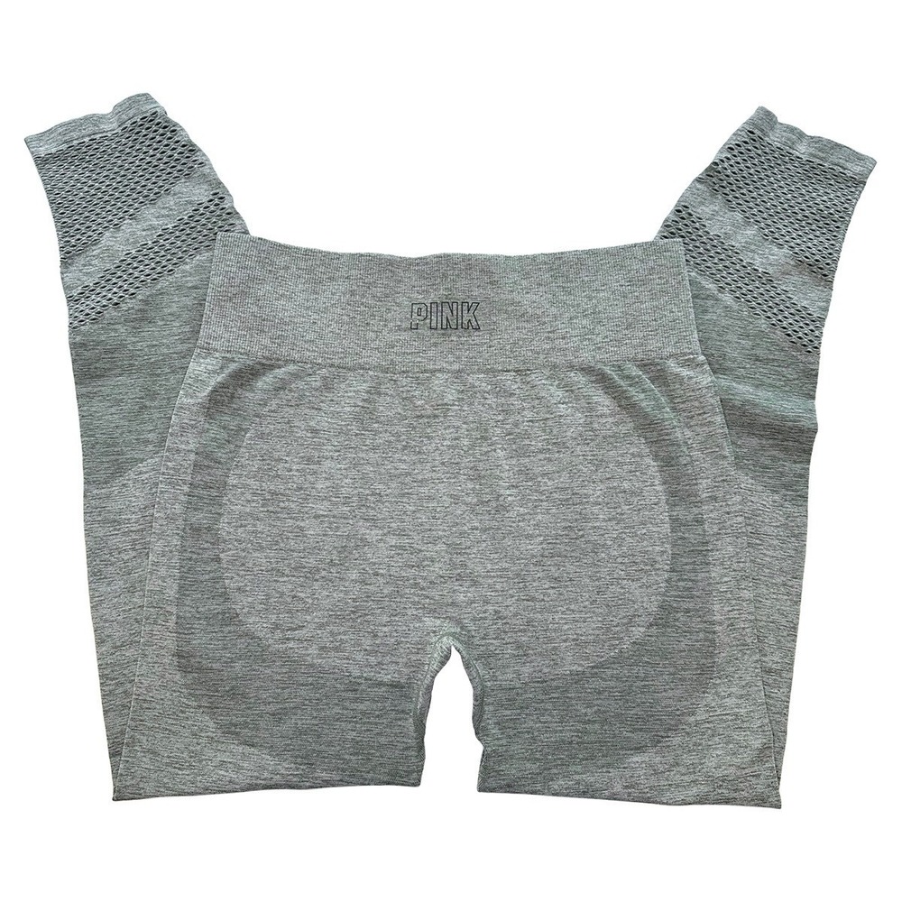 VICTORIA'S SECRET PINK Seamless Leggings • Large • heather‎ green
